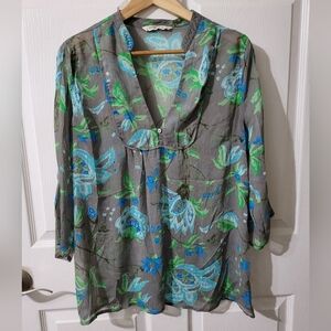 OLD NAVY Women's Sheer Floral Blouse size Large
